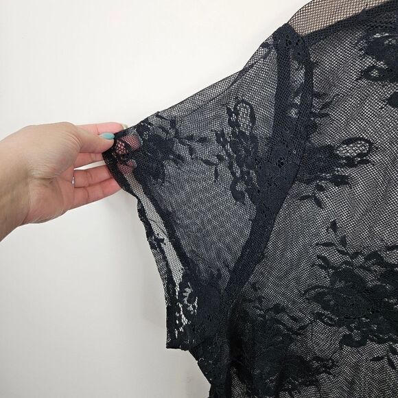 Torrid Sheer Babydoll Top. Black 4X - Picture 6 of 11